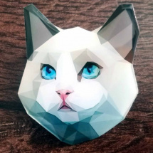 Kočička s modrými kukadly - autorská brož
