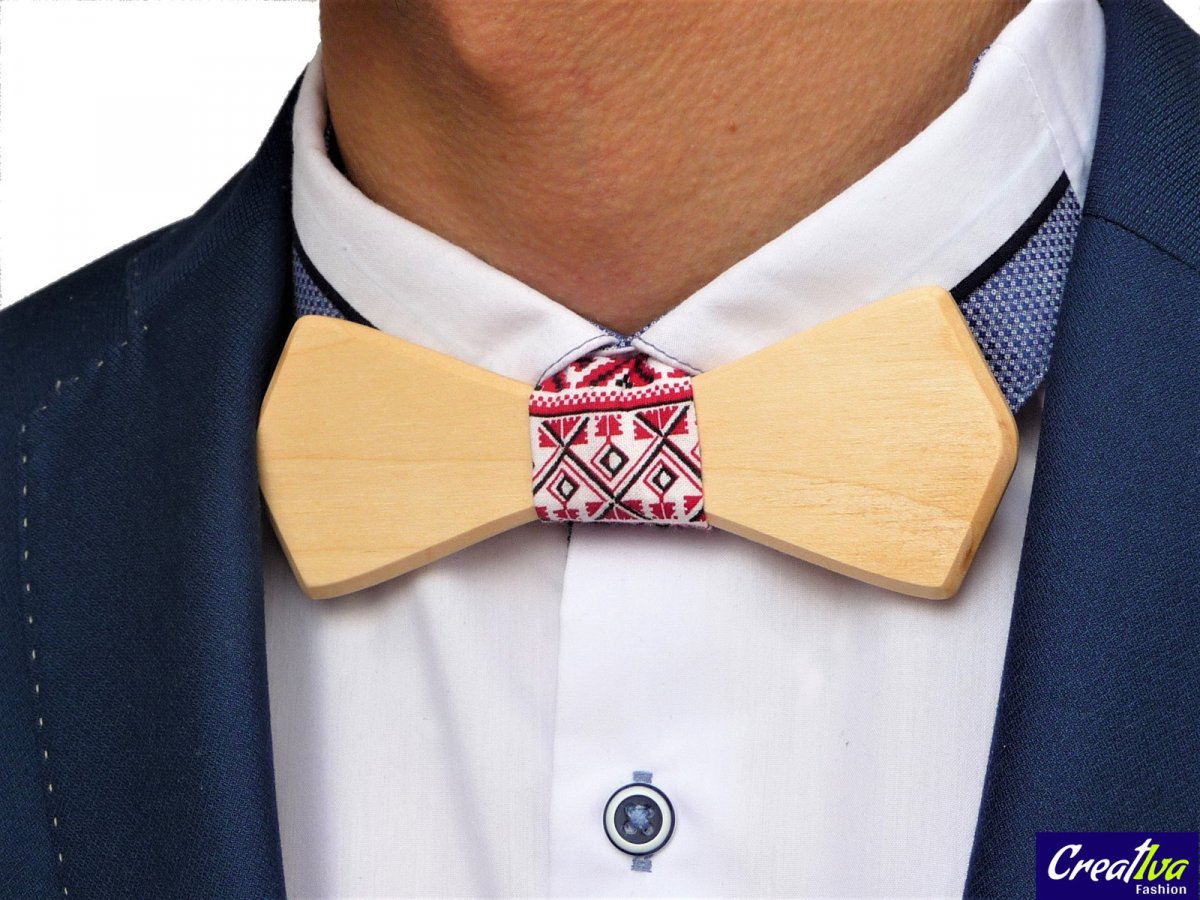 Svatební Dřevěný Motýlek Hranatý - javor