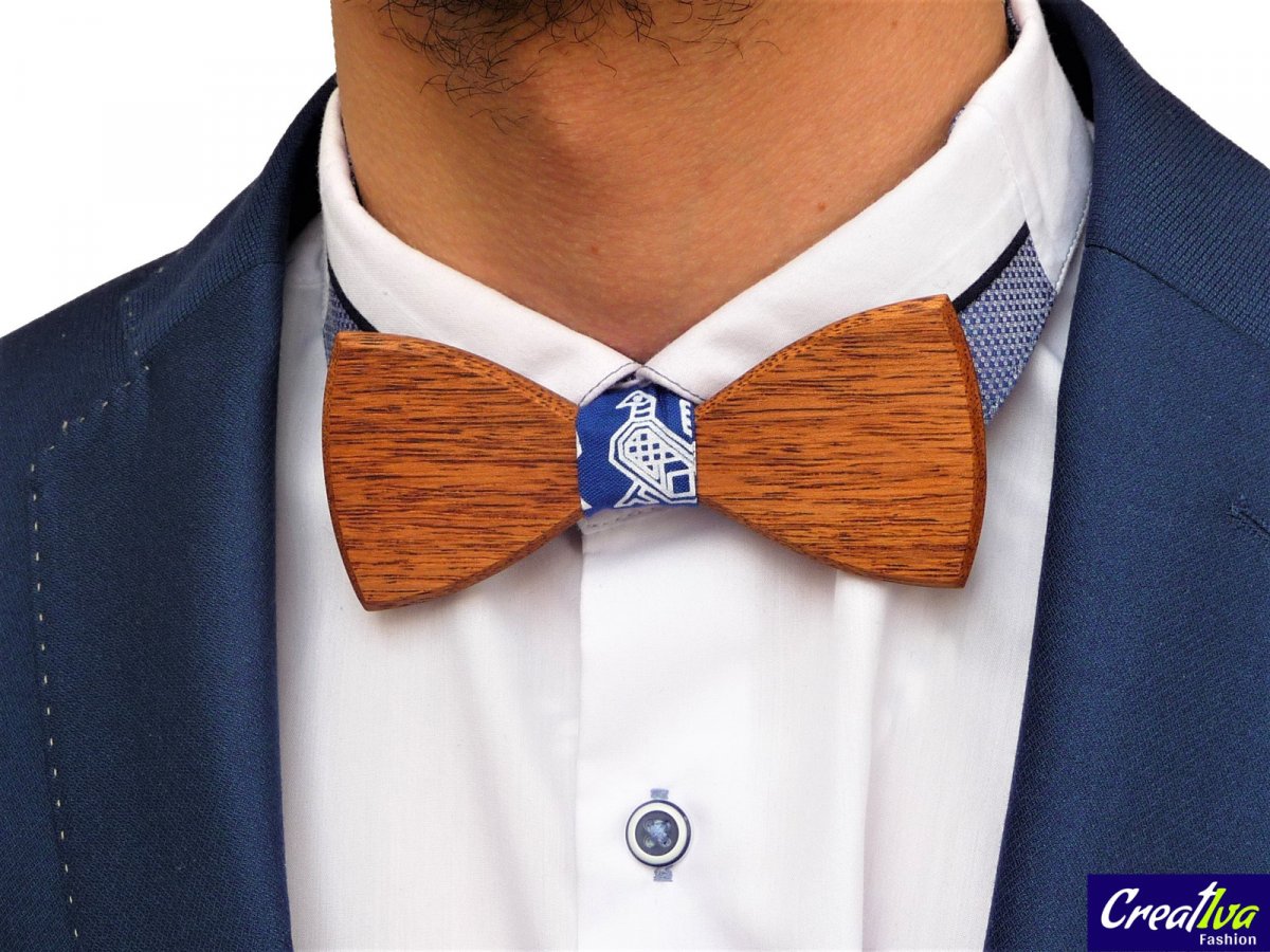 Svatební Dřevěný Motýlek Classic - mahagon