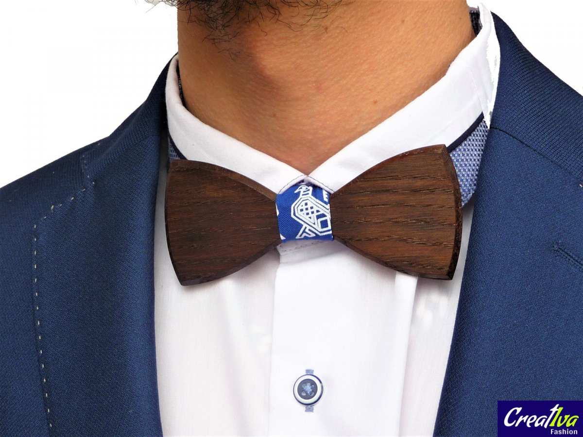 Svatební Dřevěný Motýlek Classic - smoked