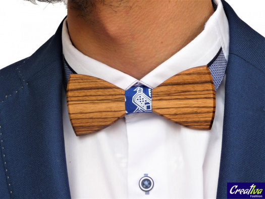 Svatební Dřevěný Motýlek Classic - Zebrano