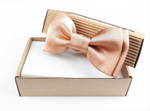 Pánský Motýlek Saténový - mědený