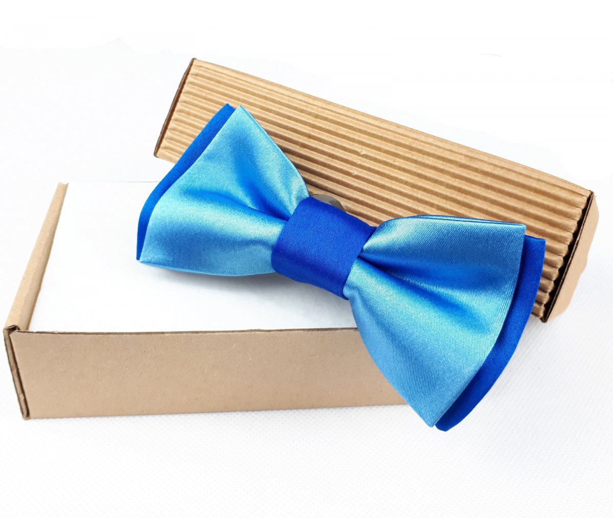 Pánský Motýlek Saténový - modrý