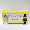 Velká svatební pokladnička s novomanželi - dožluta