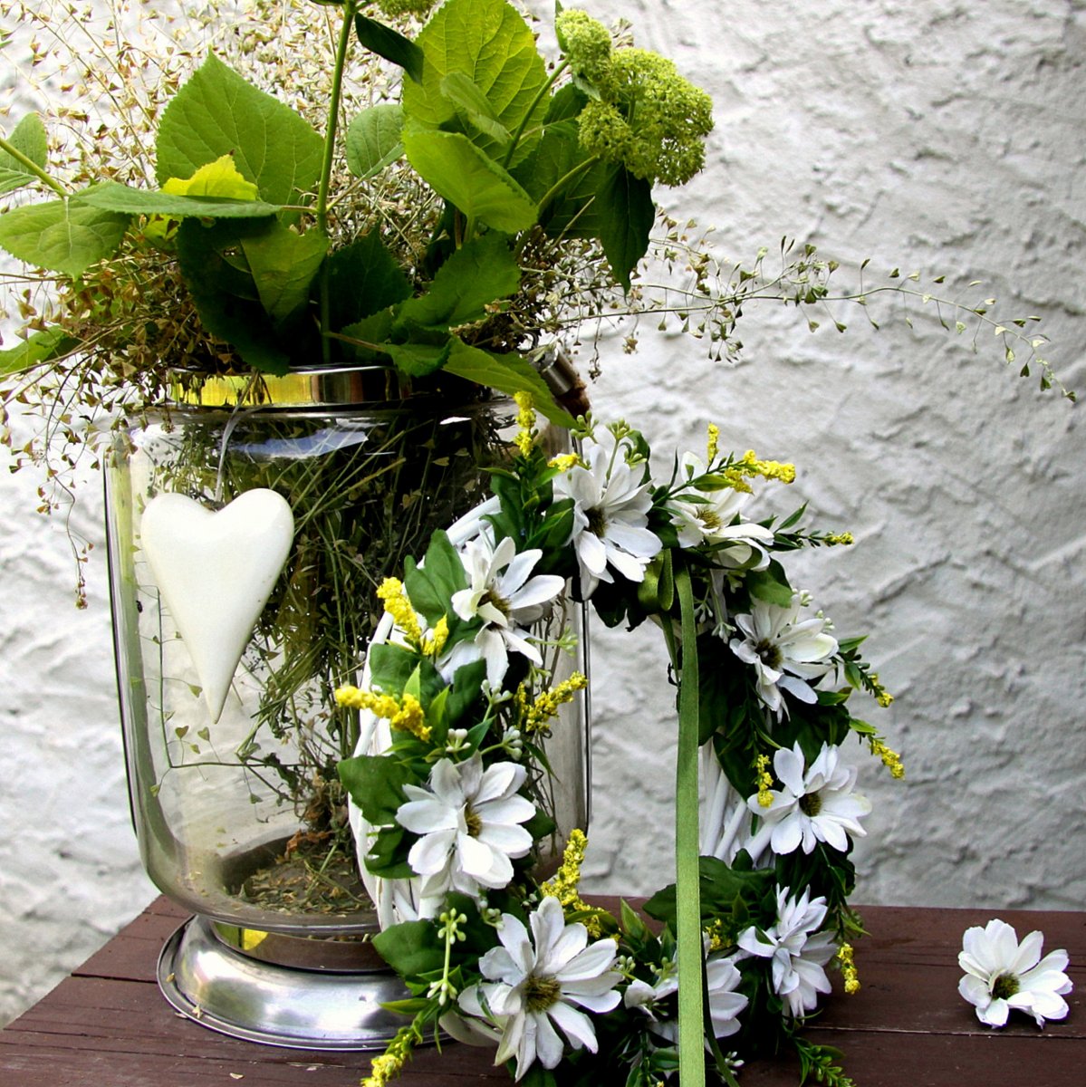 Kopretiny pro zámeckou paní_věnec na dveře