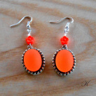 Náušnice s oranžovým kabošonem