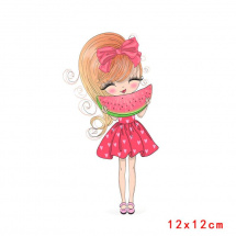 Nažehlovací obrázek - holčička s melounem
