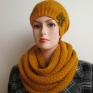 Kruhová šála - hořčicová