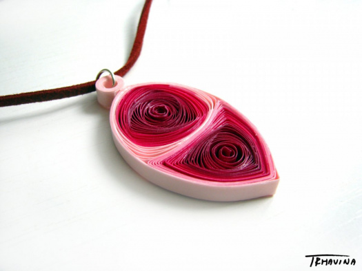 Růžovobordový náhrdelník