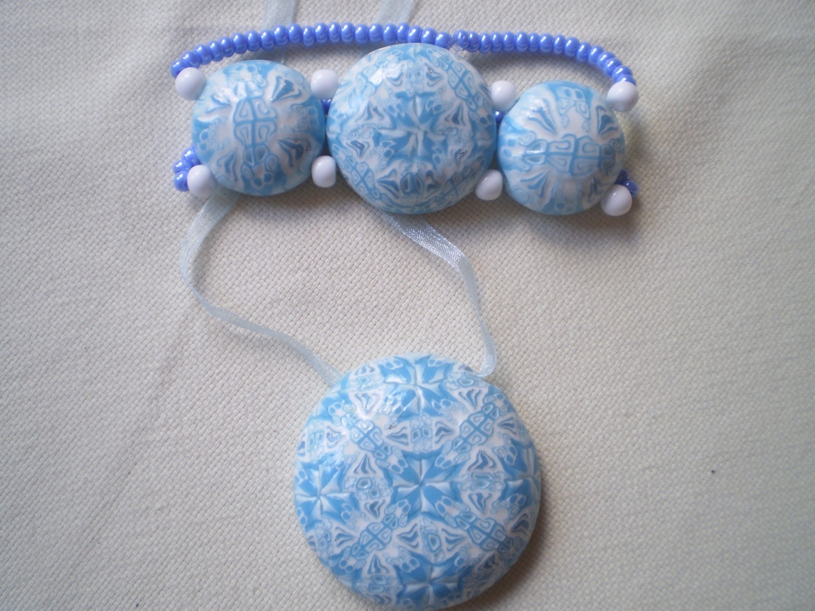 Kaleidoskop mánie-souprava modrá