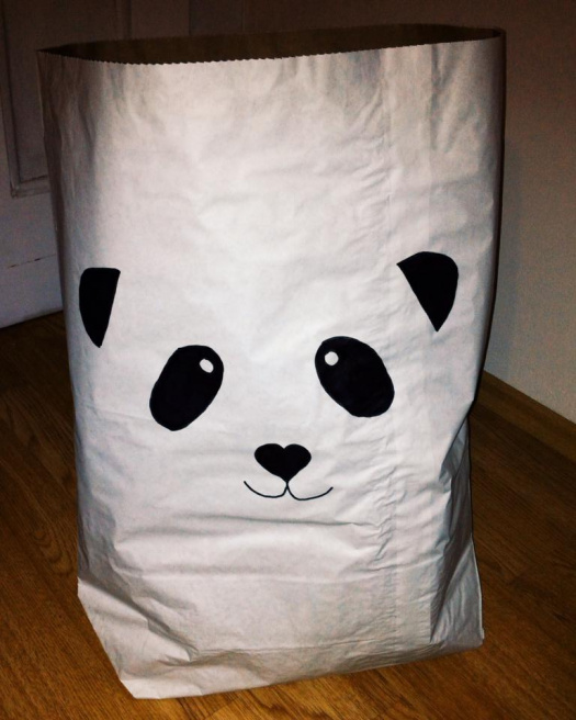 Paper storage bag - panda