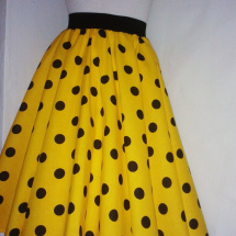 Kolová sukně,žlutá