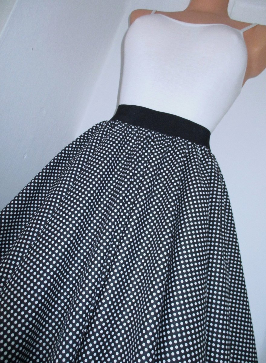 Retro kolová sukně černá