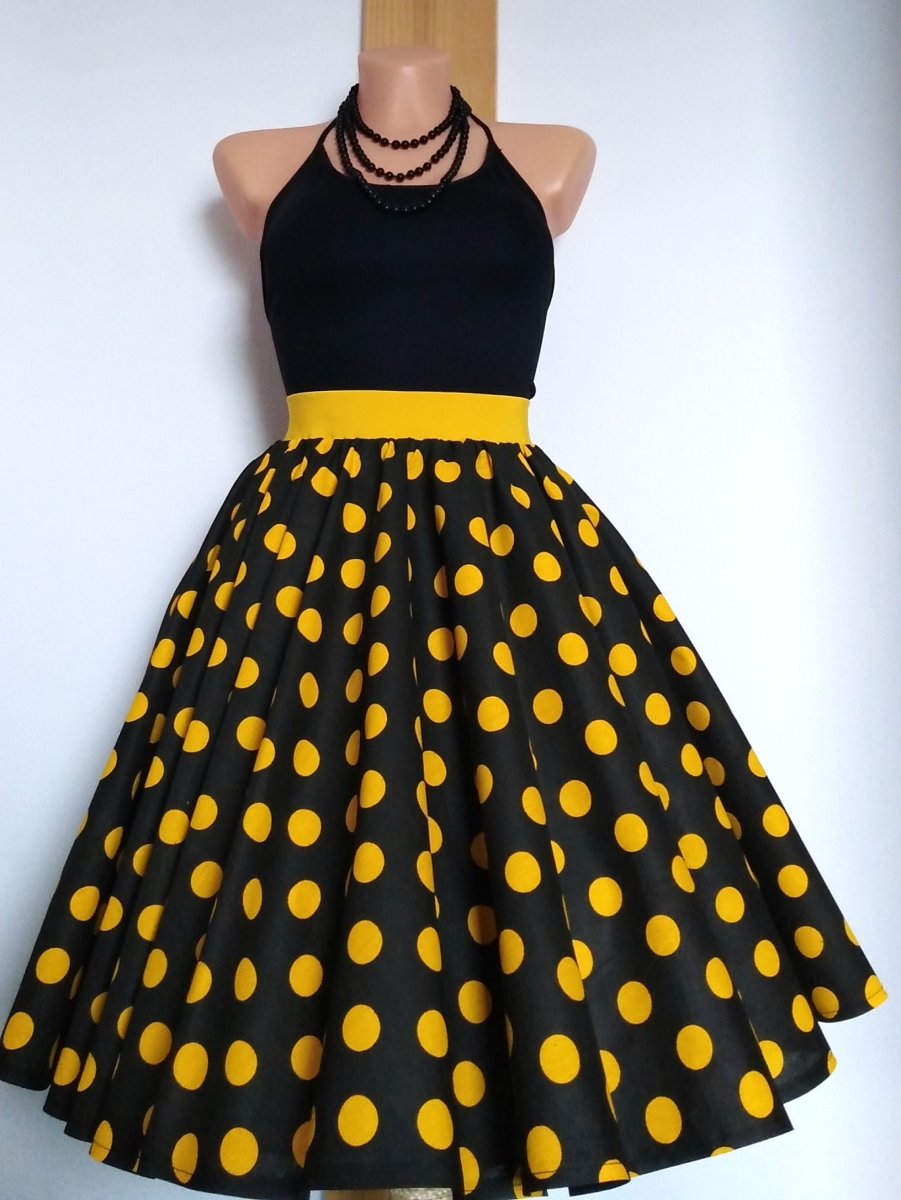 Sukně žlutá tečka