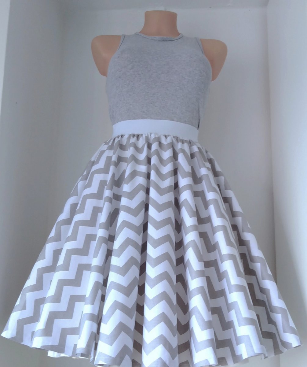 Sukně cikcak šedá