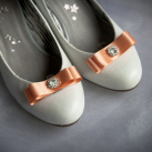 Svatební klip na boty- meruňkové