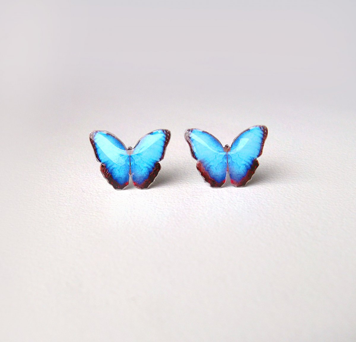 Náušnice motýlci č.68 - 15mm, chirurgická ocel