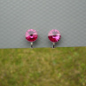 Swarovski crystal antique pink a klipsy antialerg