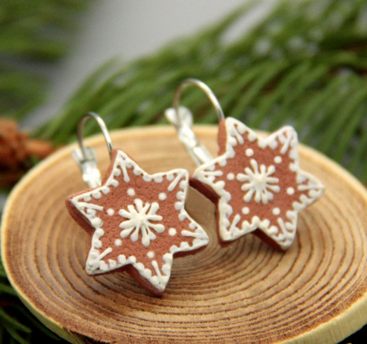 perníkové hvězdičky.. perníčky .. cvakačky 1,8 cm 