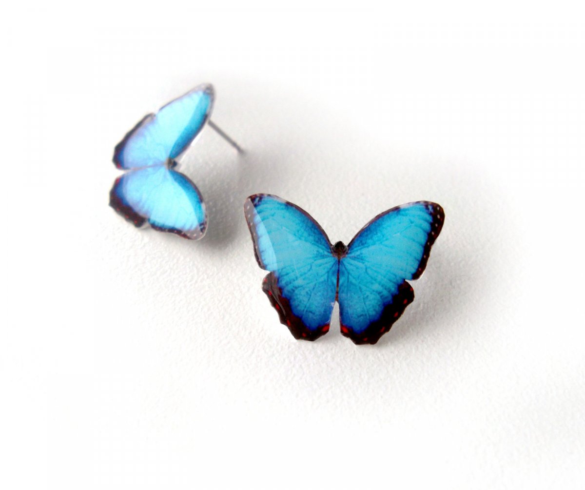 Náušnice motýlci č.72 - 20mm, chirurgická ocel