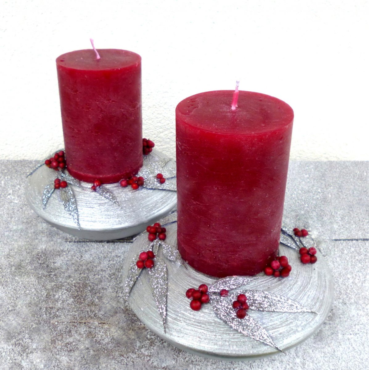 Celoroční svícen s vínovou svíčkou