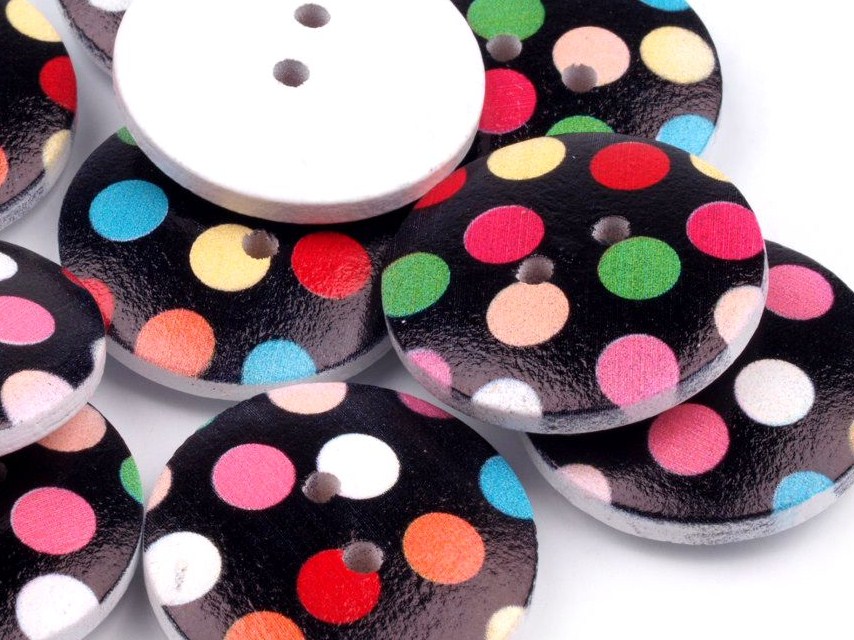 Knoflík dřevěný - 2 kusy