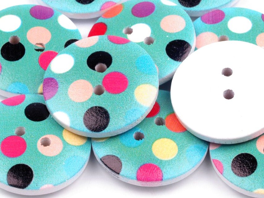 Knoflík dřevěný - 2 kusy