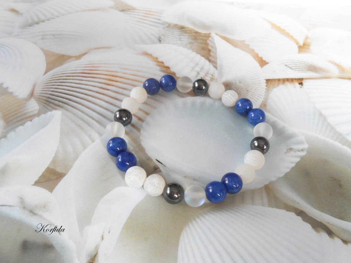 Náramek - achát, avanturín, magnetit, opalit (361/19)