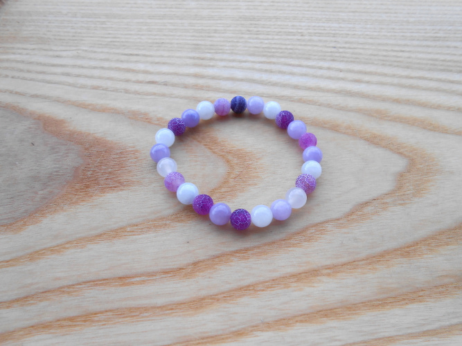 Náramek - achát, kalcit 