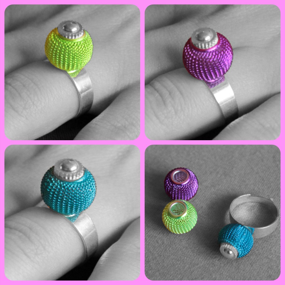 PRSTEN-set: Swap me Disco Balls  Neon