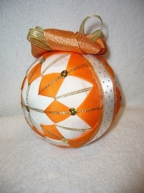 Vánoční baňka - oranžová (19_79)