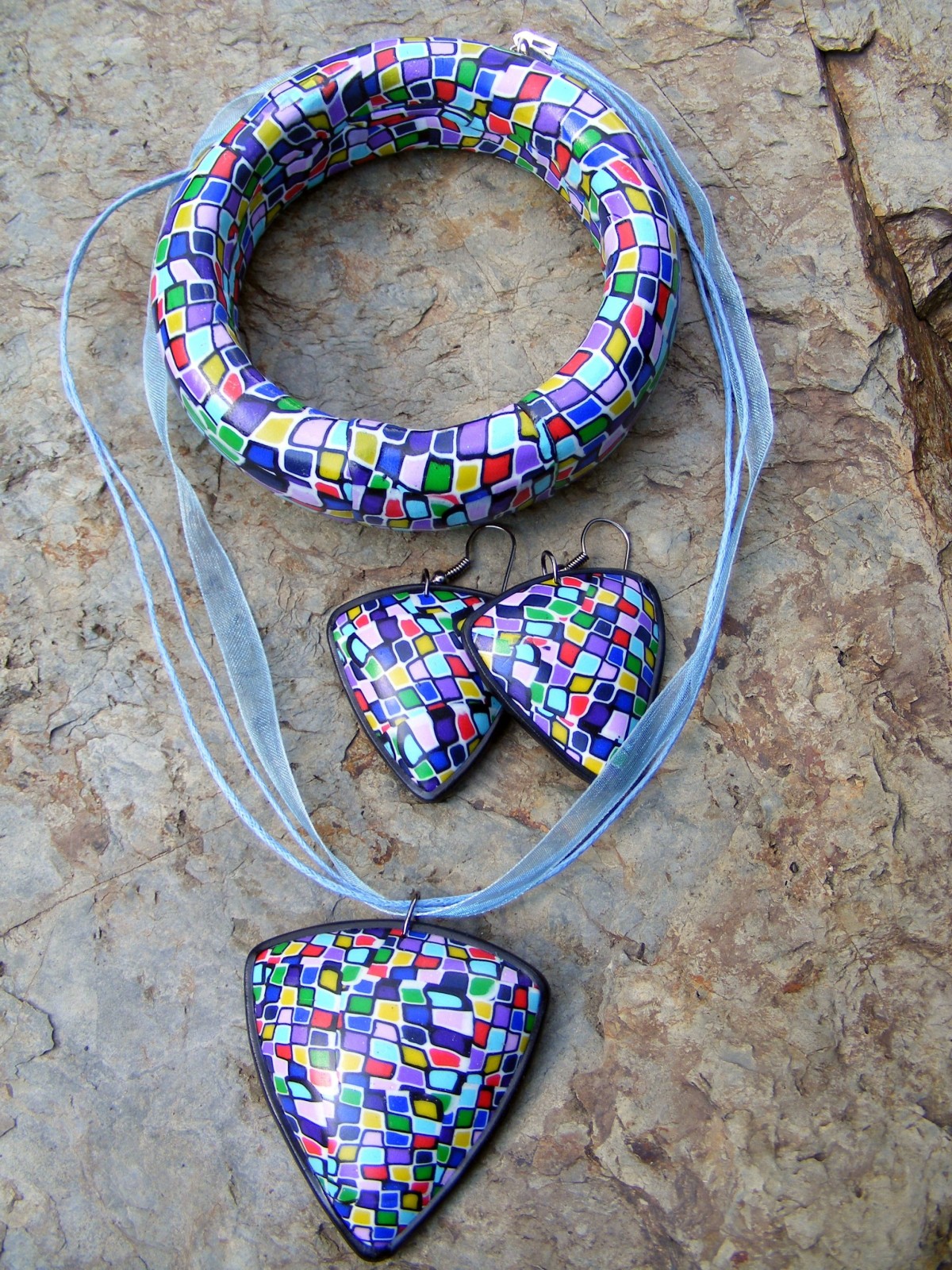 Fimo sada- barevně kostkovaná