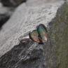 Ocelový prstýnek z abalone shell perletě, univerzální velikost