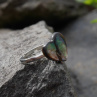 Ocelový prstýnek z abalone shell perletě, univerzální velikost