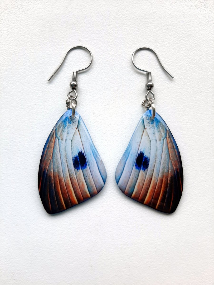 Motýlí křídla č.120 - křišťálová pryskyřice, háčky jsou z chirurg. oceli