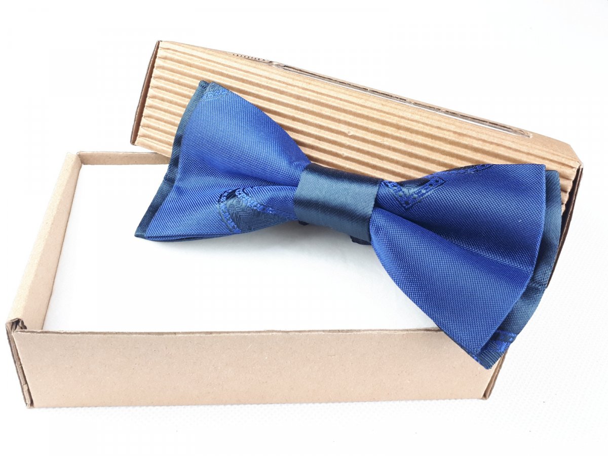 Elegantní Pánský Saténový Motýlek modrý