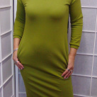 Šaty s kapsami - barva olivová (teplákovina)