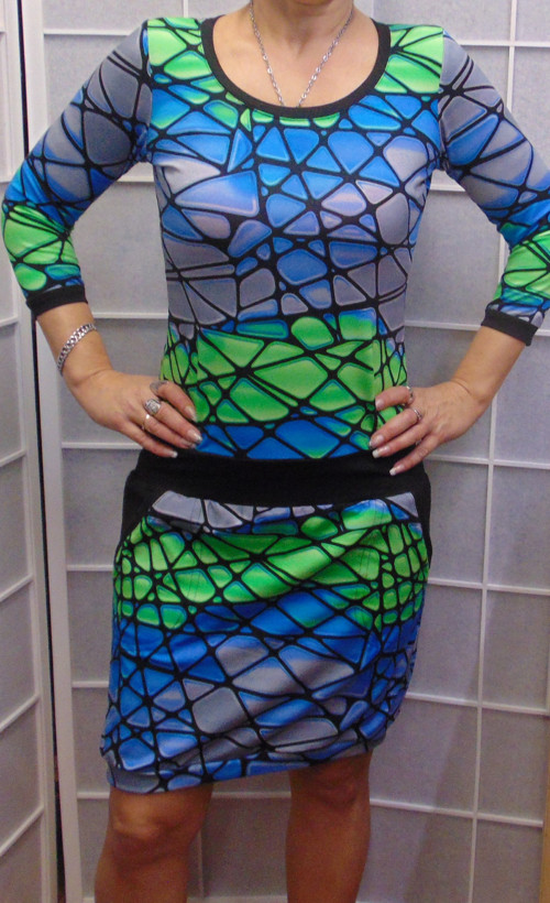 neŠaty mozaika S - XXXL