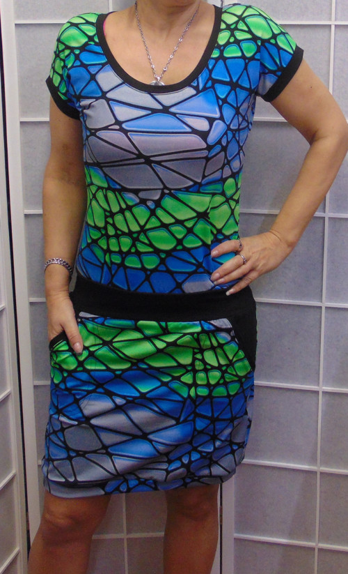 Šaty mozaika XS - XXXL