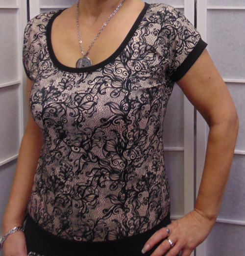 Tričko krajkový vzor XS - XXXL