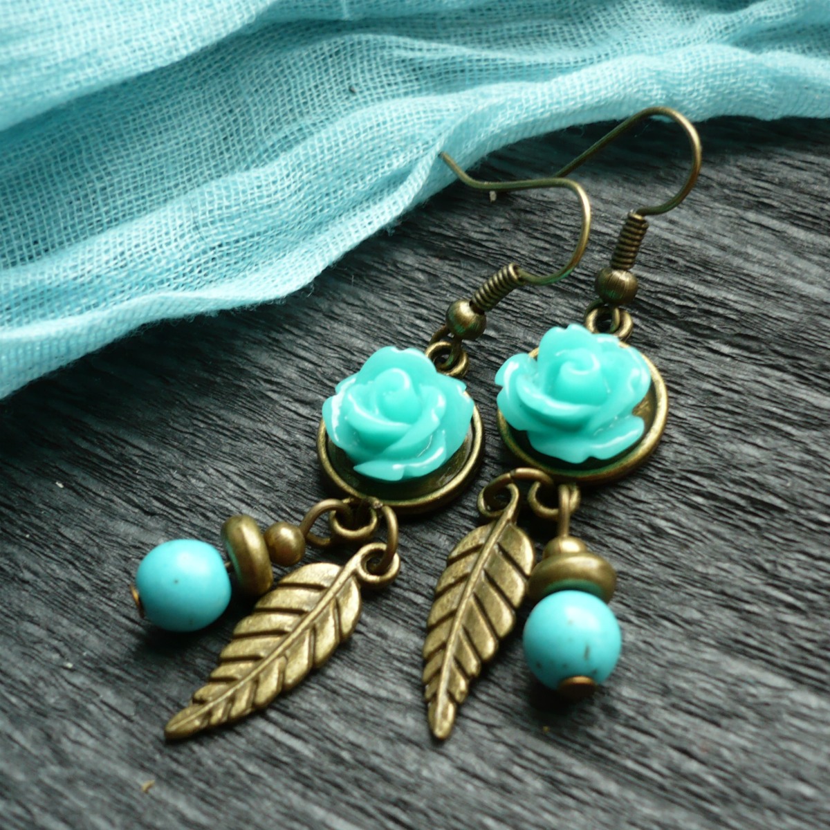 Z babiččiny krabičky - náušnice s tyrkenitem