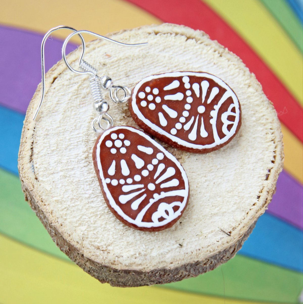 Perníková vajíčka, velikonoční fimo náušnice