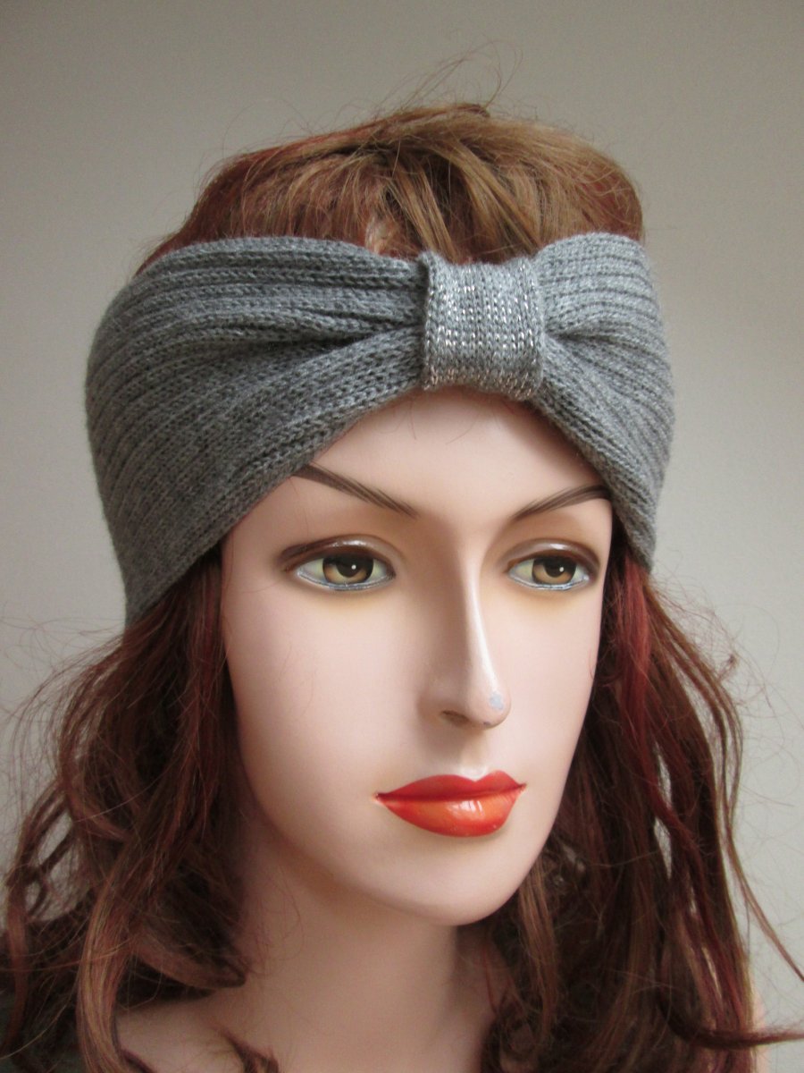 Čelenka mašle - šedá