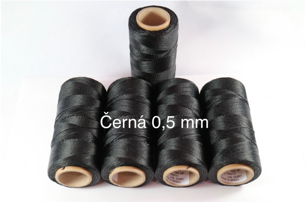 Mikromacramé LINHASITA černá ! 0,5 mm!