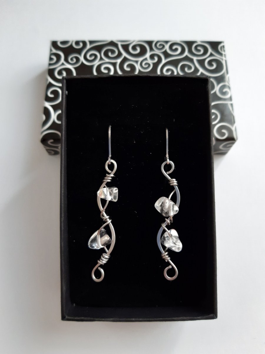 Vlnky - chirurgická ocel - Křišťál