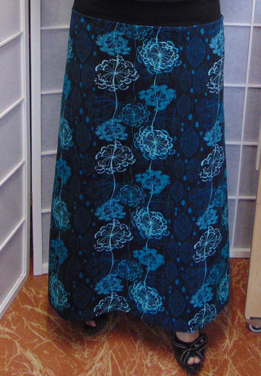 Dlouhá sukně - divoký kmín (teplákovina)