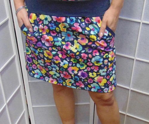 Sukně - květy (teplákovina)