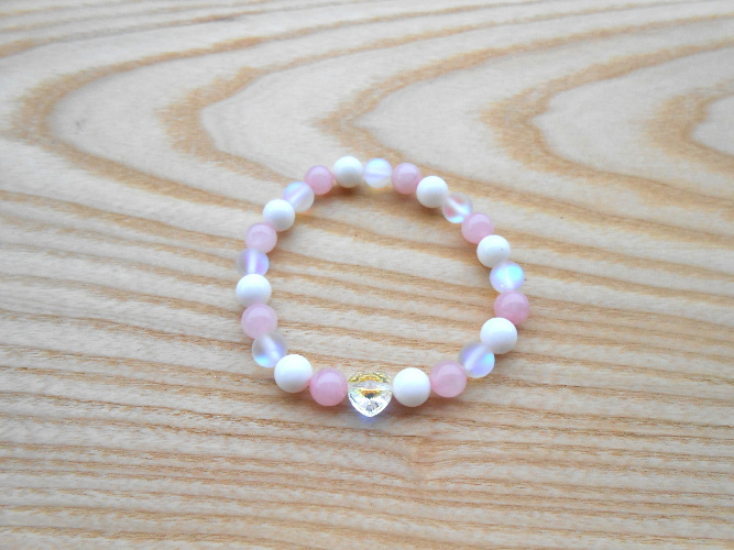 Náramek - opalit, perleť, jadeit 