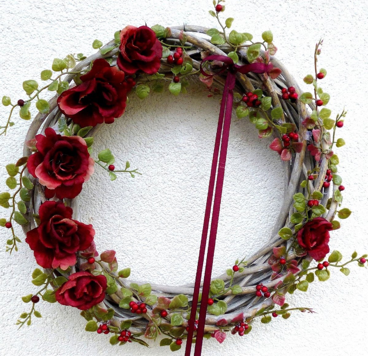 Láska jako trám_ věneček na dveře 25 cm