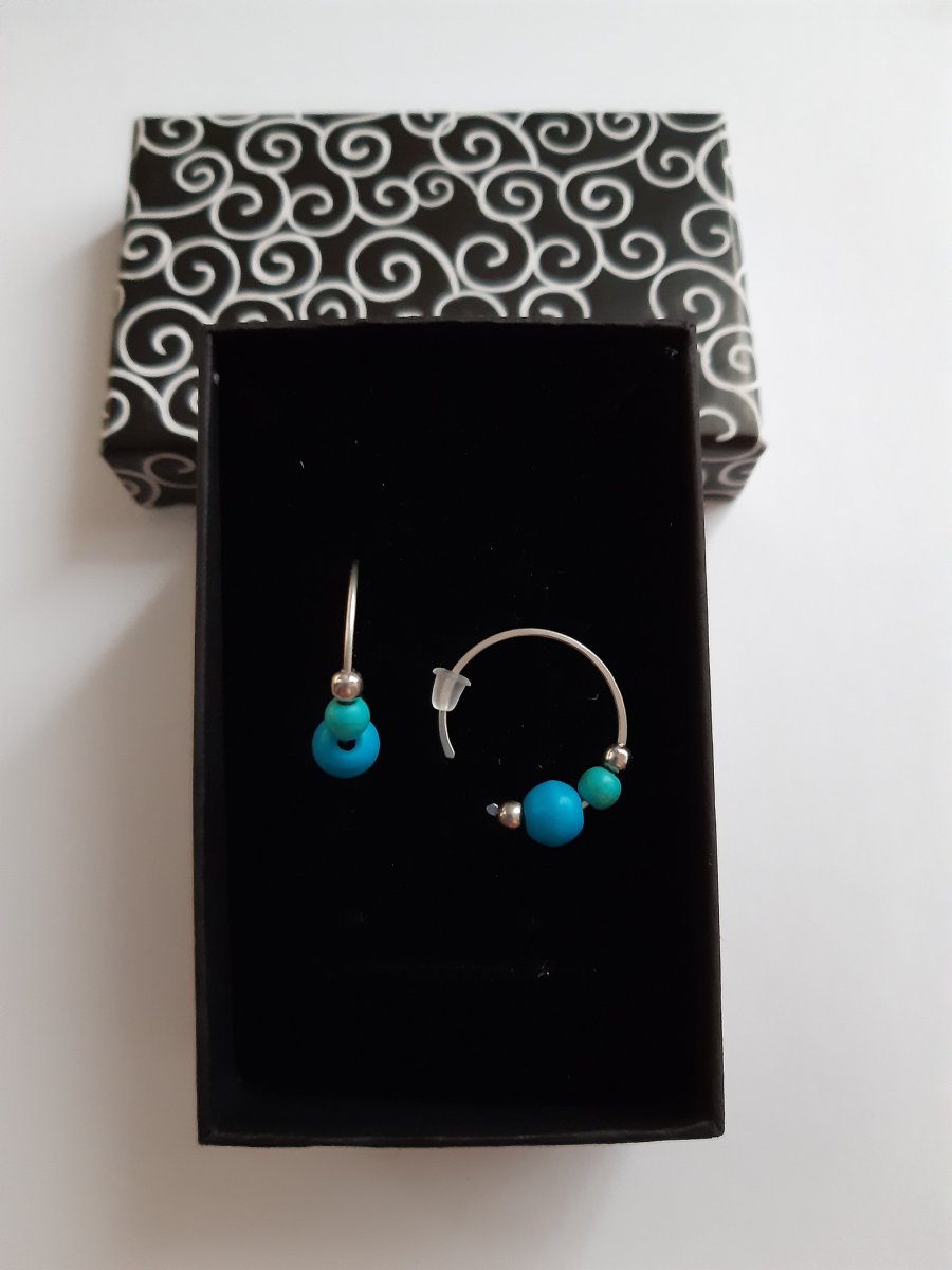 Kruhové náušnice - Tyrkenitové